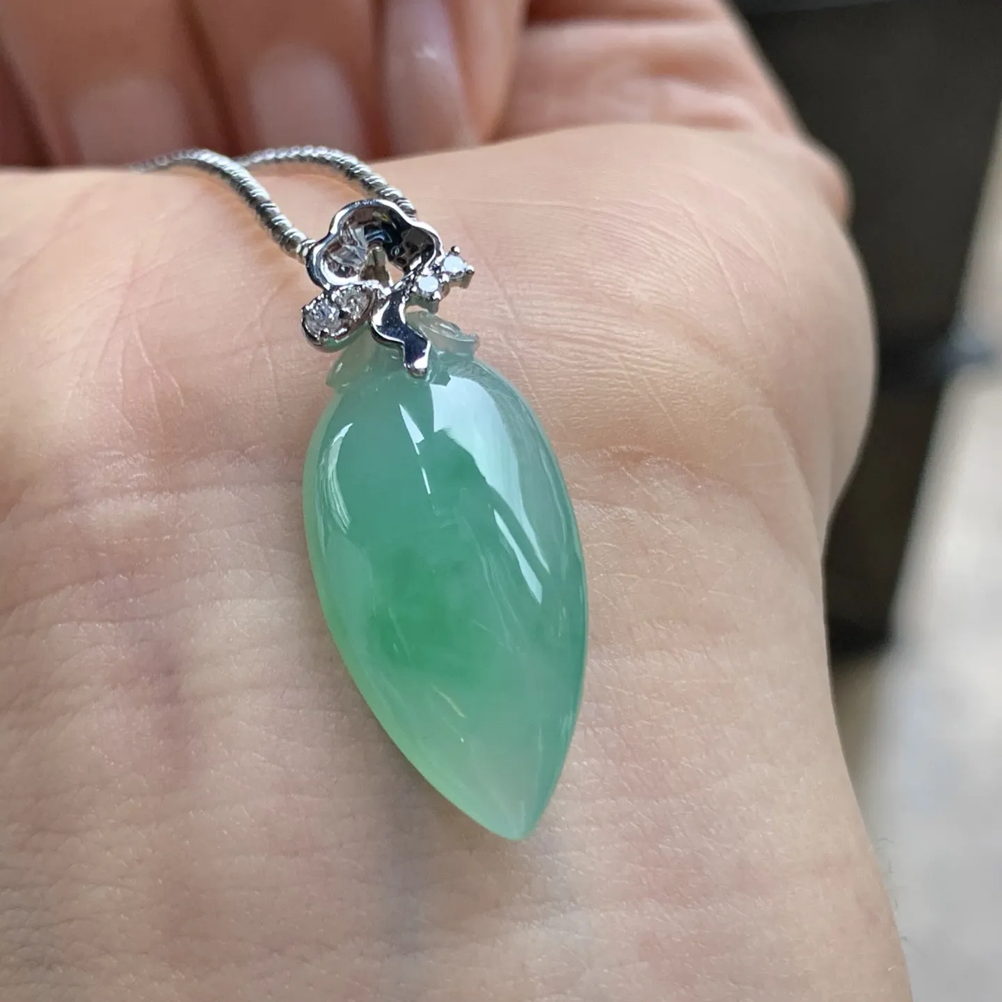 金扣晴绿福瓜^_^冰透 颜色好看