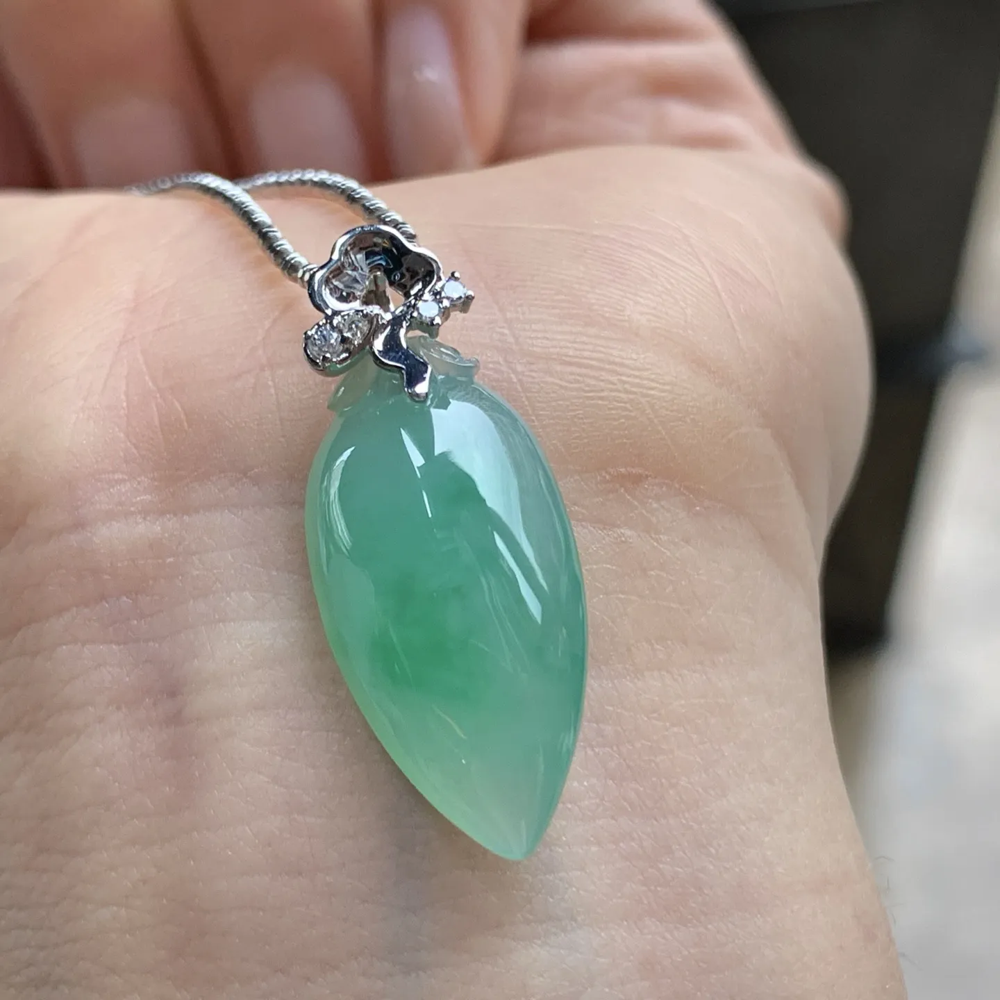 金扣晴绿福瓜^_^冰透 颜色好看