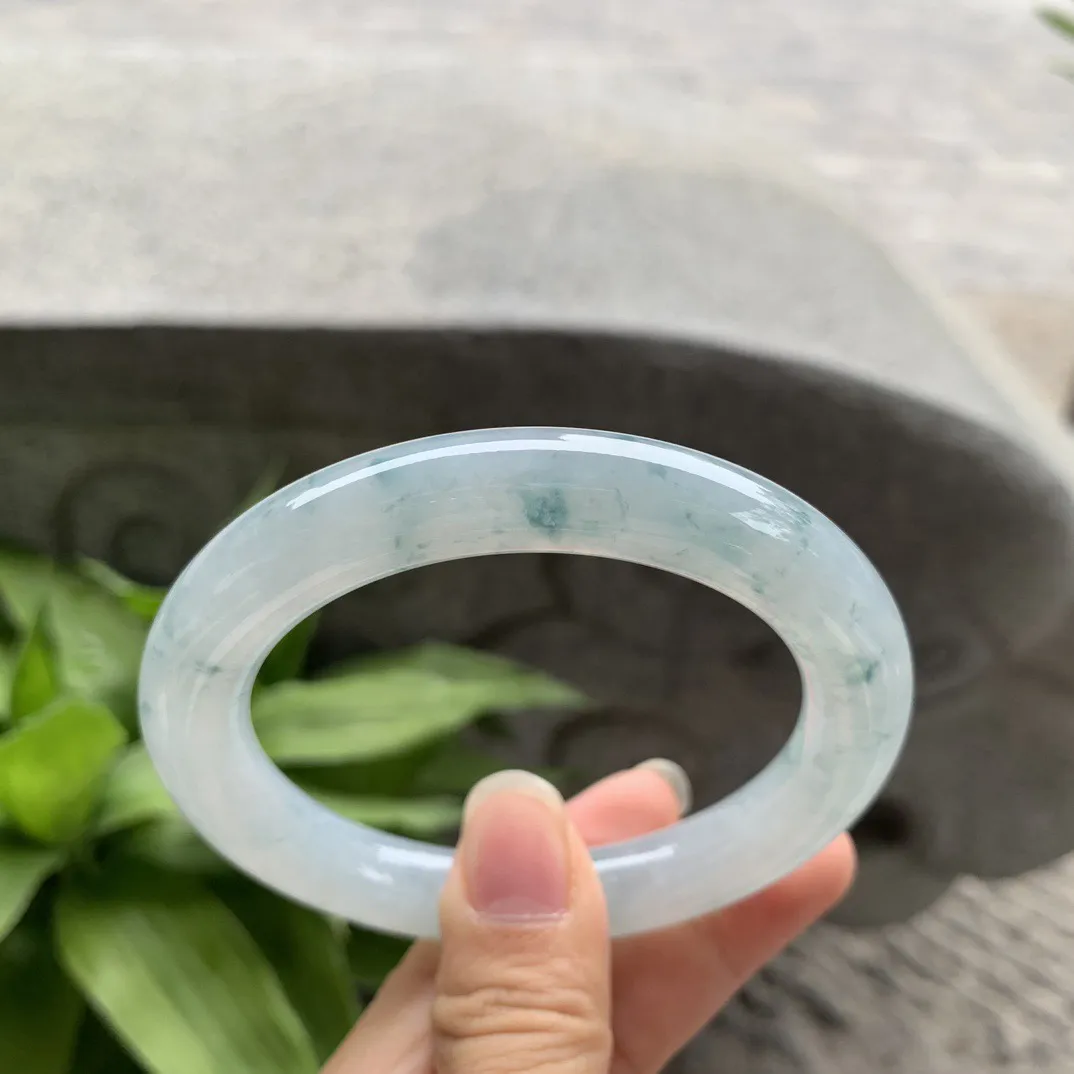 大圈口 58.2-10.9  【冰飘花圆条手镯】圆条58 59可戴