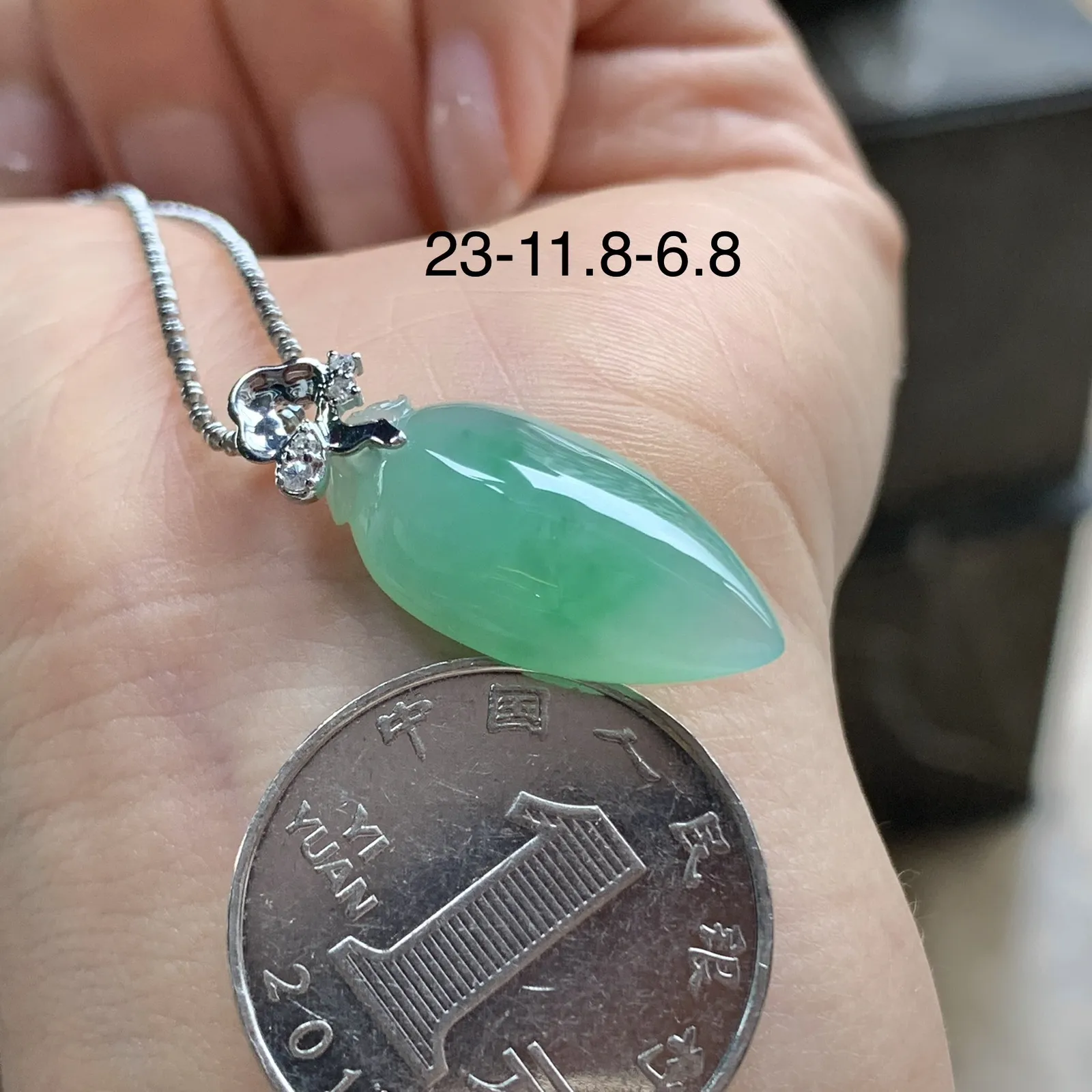 金扣晴绿福瓜^_^冰透 颜色好看