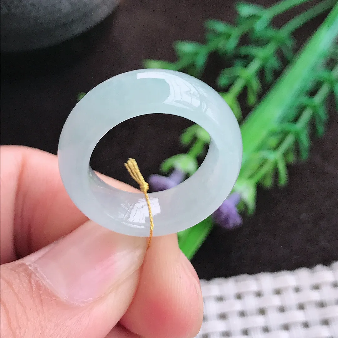 自然光17.3/8.4/4.3老坑冰透起胶宽版指环戒指翡翠玉坠扳指