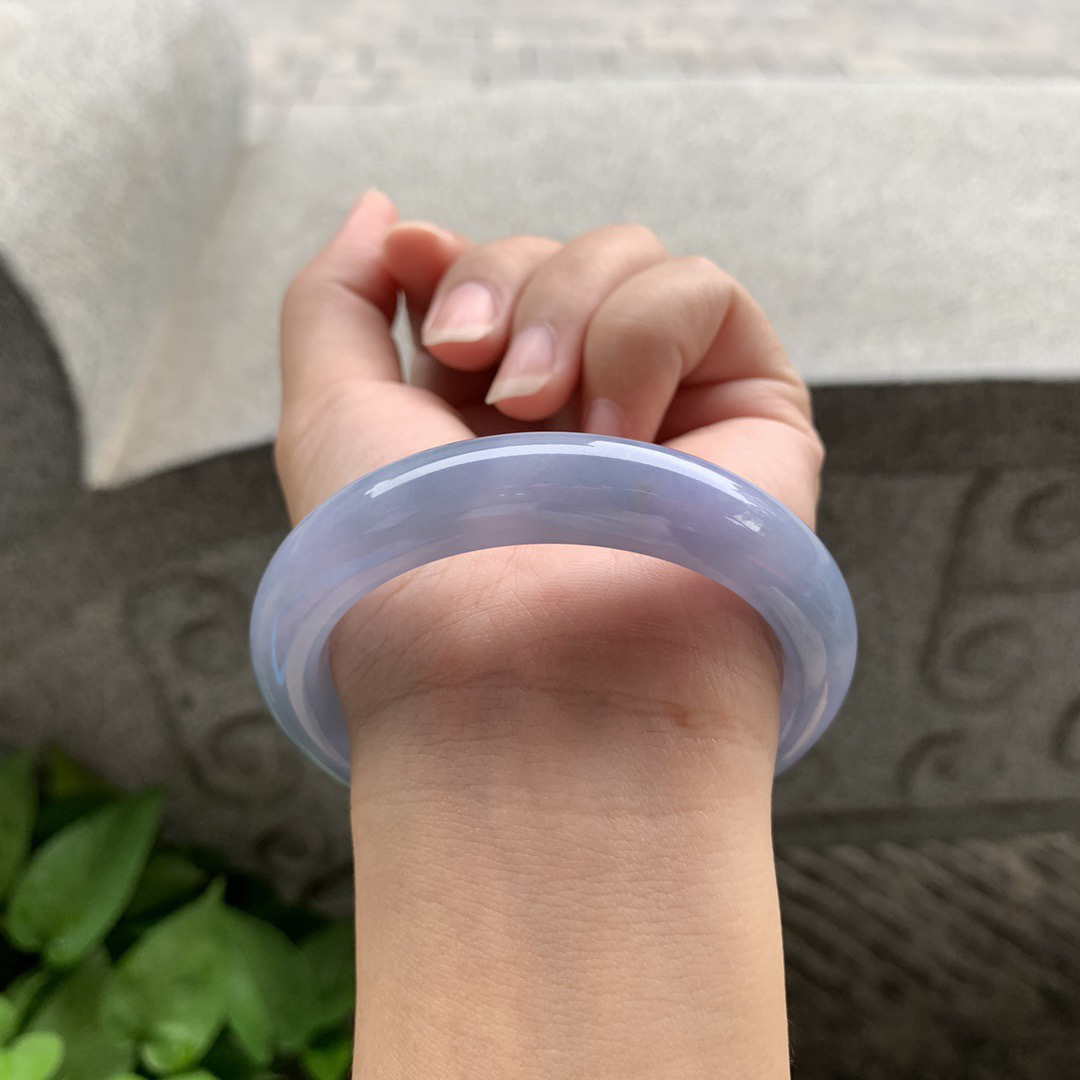 圈口 55-12.4-9【冰茄紫正圈手镯】正圈55 56可戴