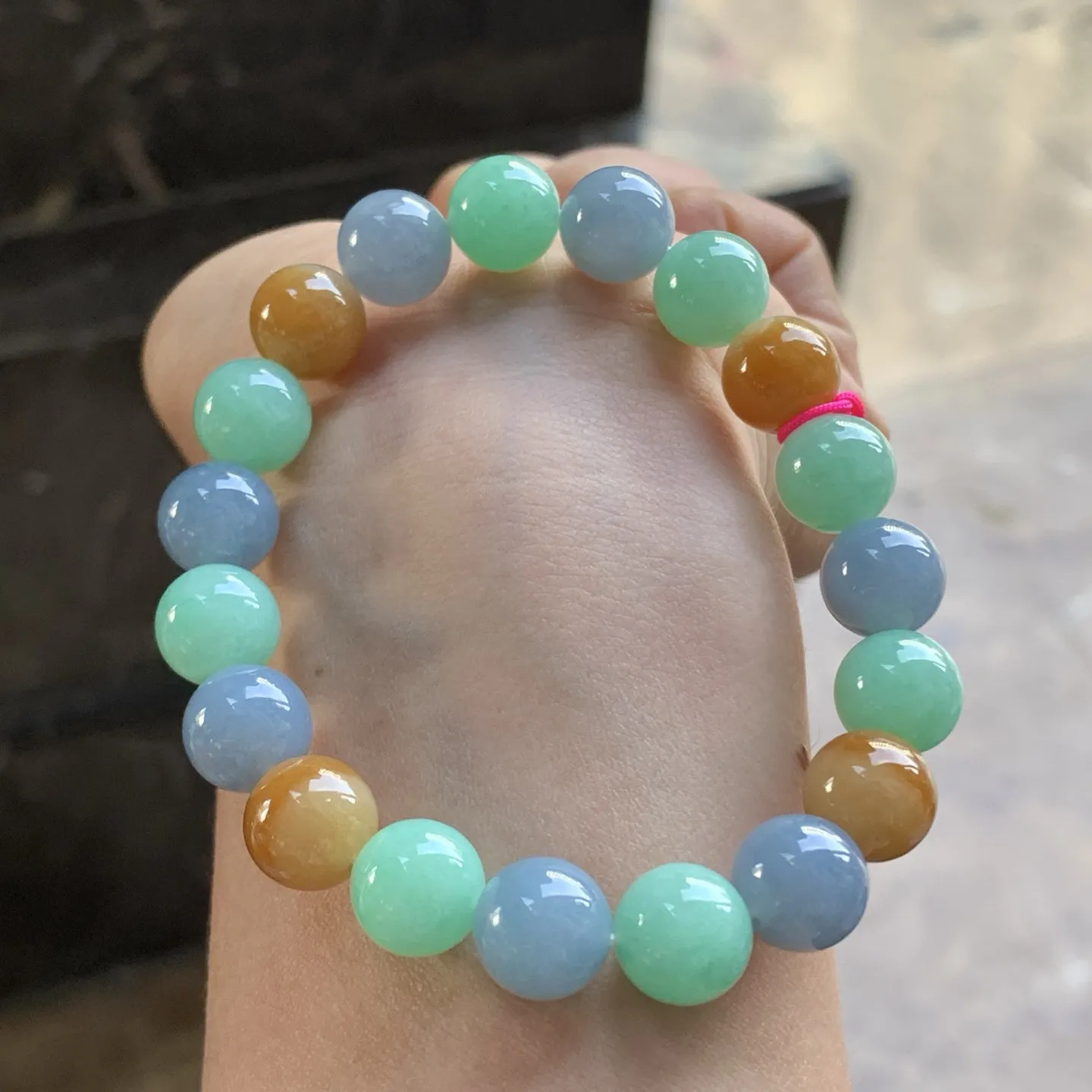 多彩珠串^_^颜色浓郁 鲜艳