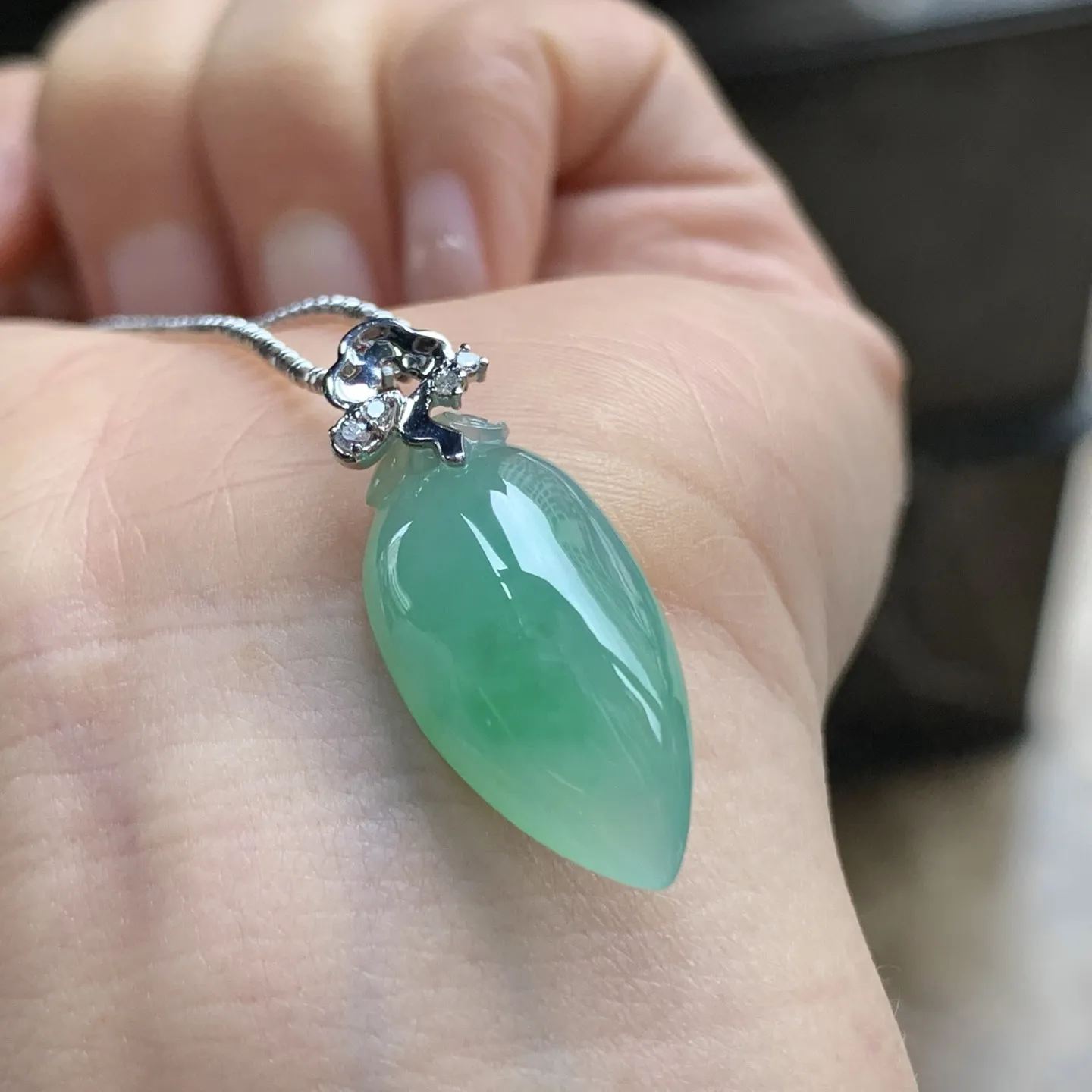 金扣晴绿福瓜^_^冰透 颜色好看