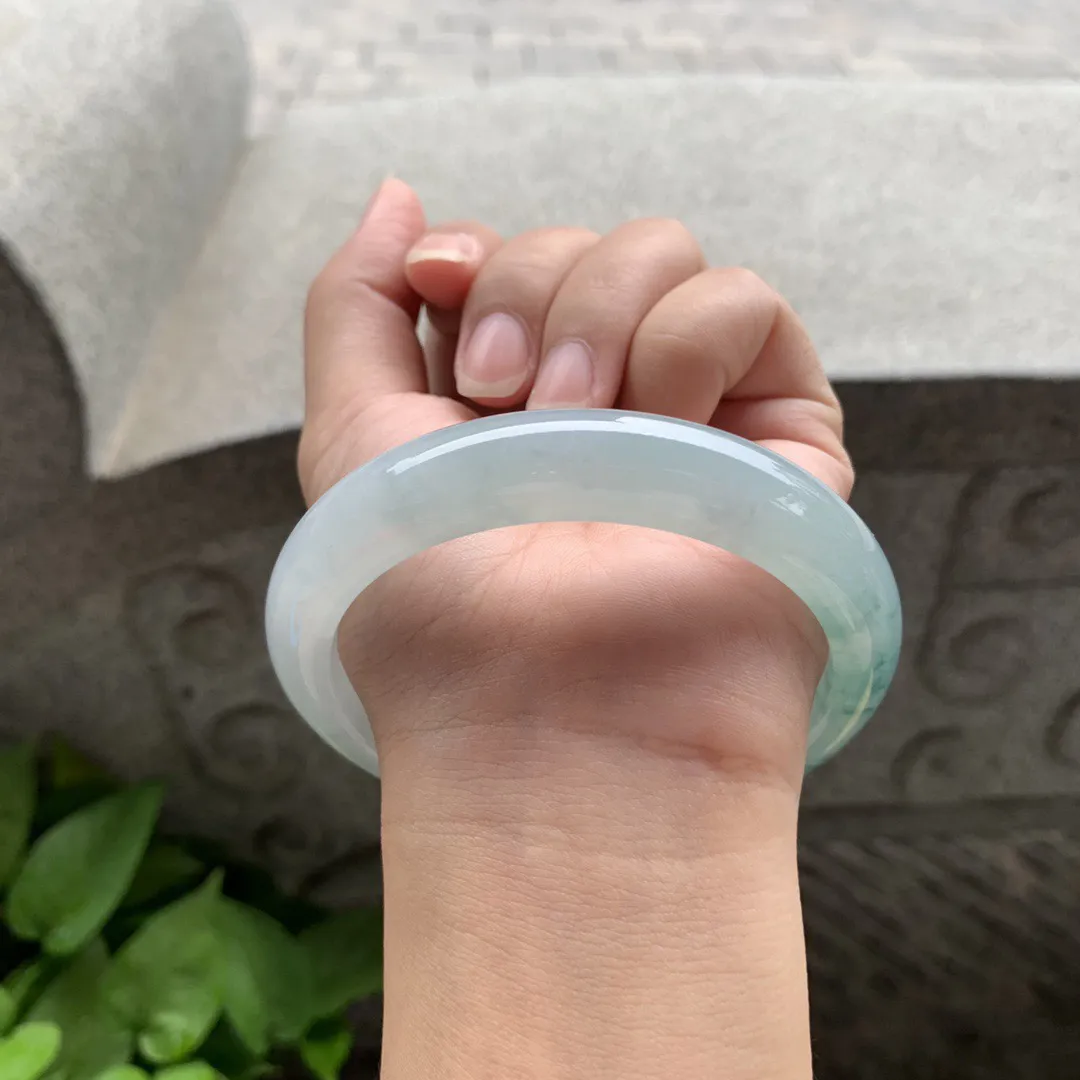 大圈口 62.9-13-9.2【冰飘花正圈手镯】正圈62 63可戴