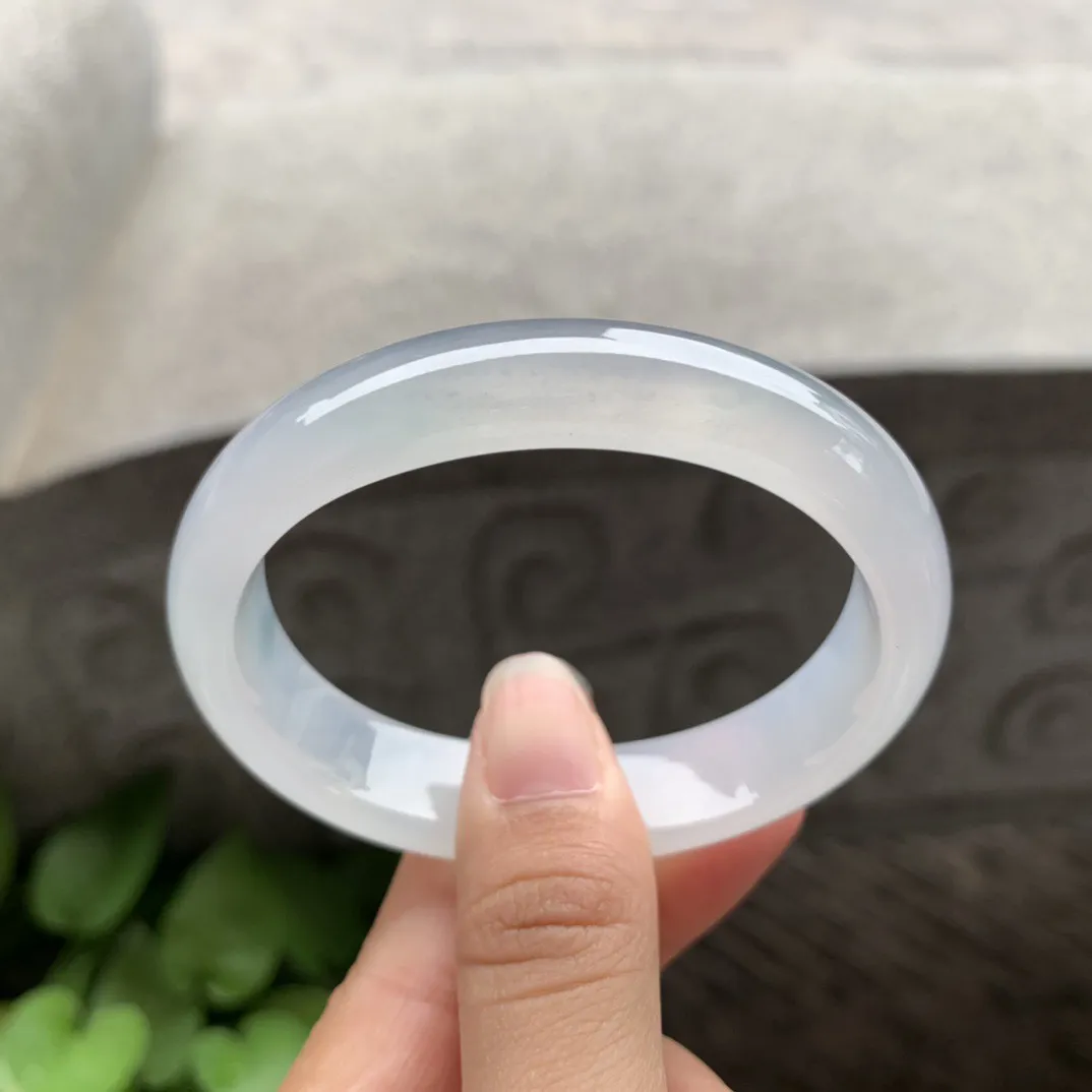 圈口 55.2-47.2-13-7【高冰飘花贵妃手镯】贵妃55 56可戴