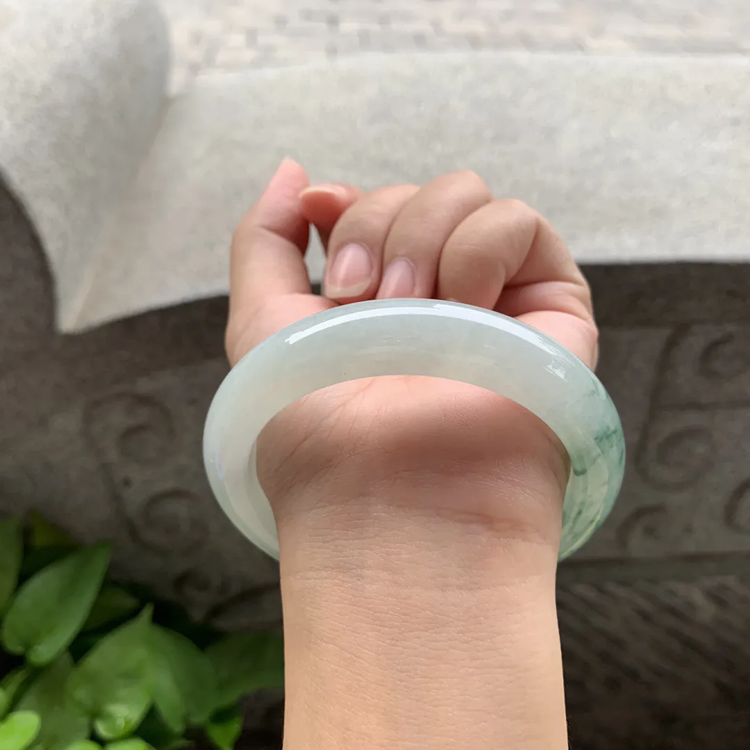 大圈口 59.2-12.7-9.6【冰飘花正圈手镯】正圈59 60可戴