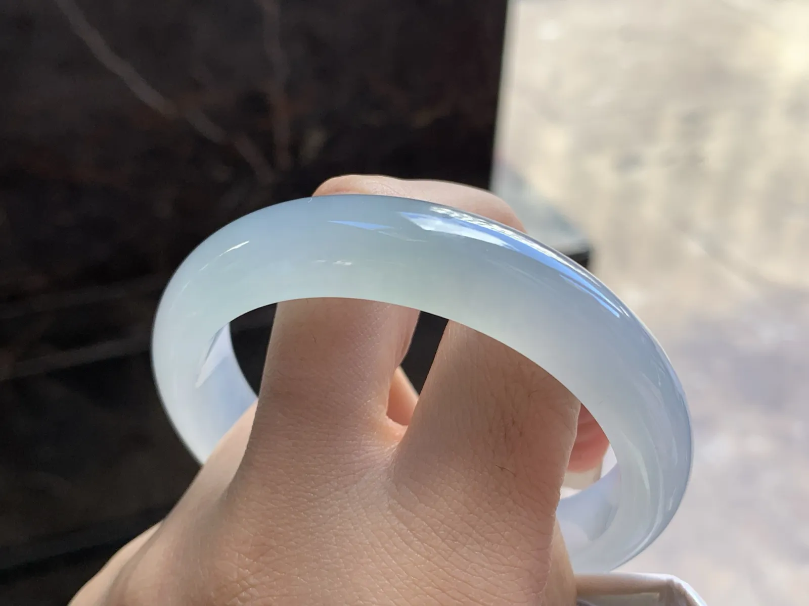 56.5-12.9-7.8

冰种手镯^_^清新冰透