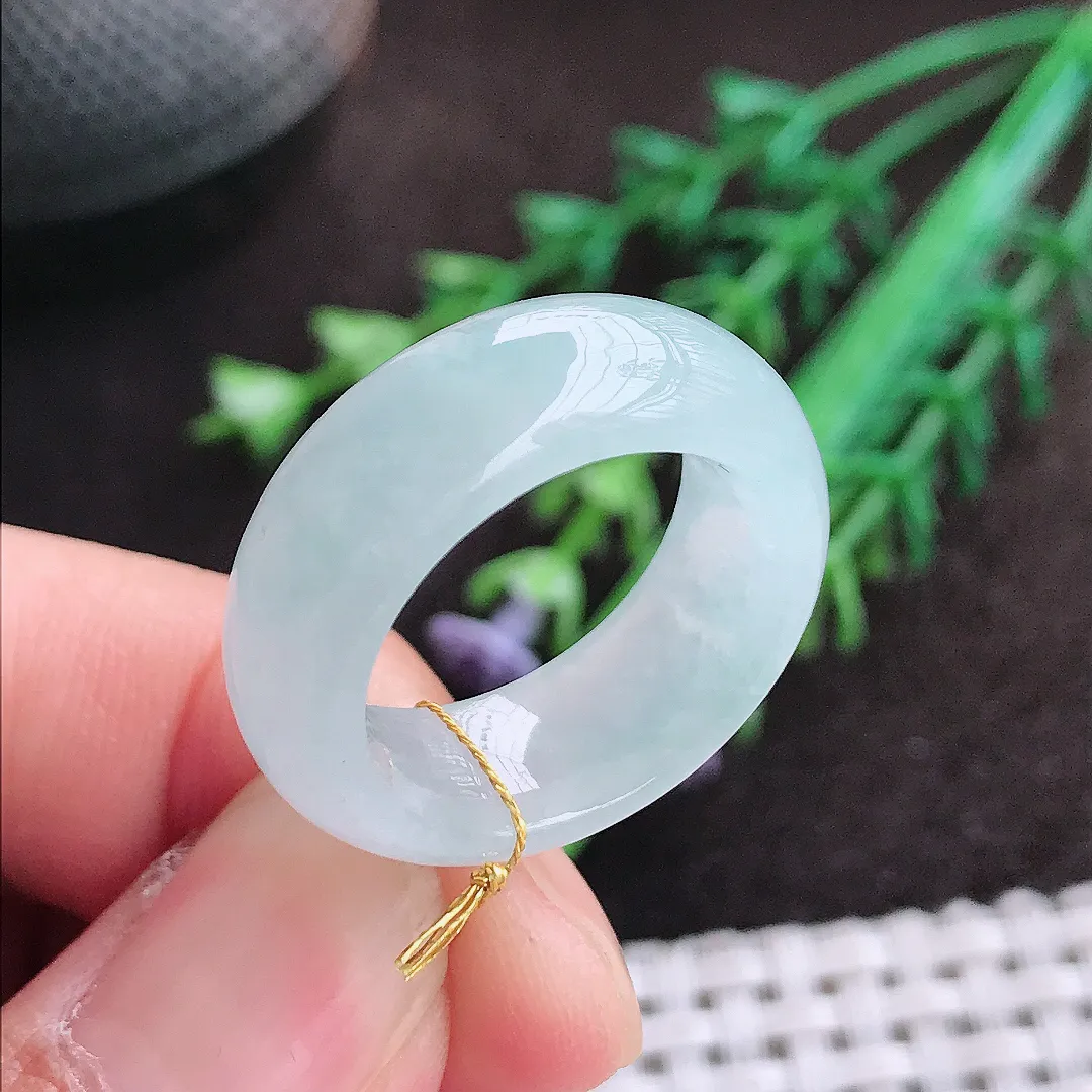 自然光17.3/8.4/4.3老坑冰透起胶宽版指环戒指翡翠玉坠扳指