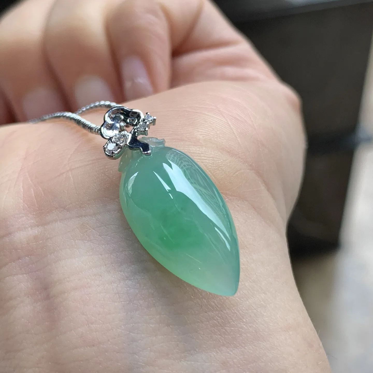 金扣晴绿福瓜^_^冰透 颜色好看