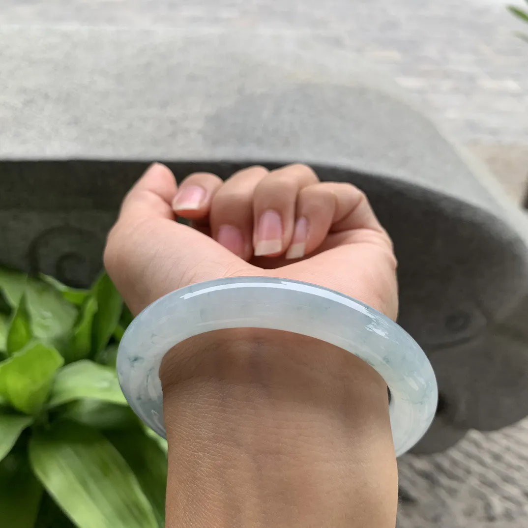 大圈口 58.2-10.9  【冰飘花圆条手镯】圆条58 59可戴