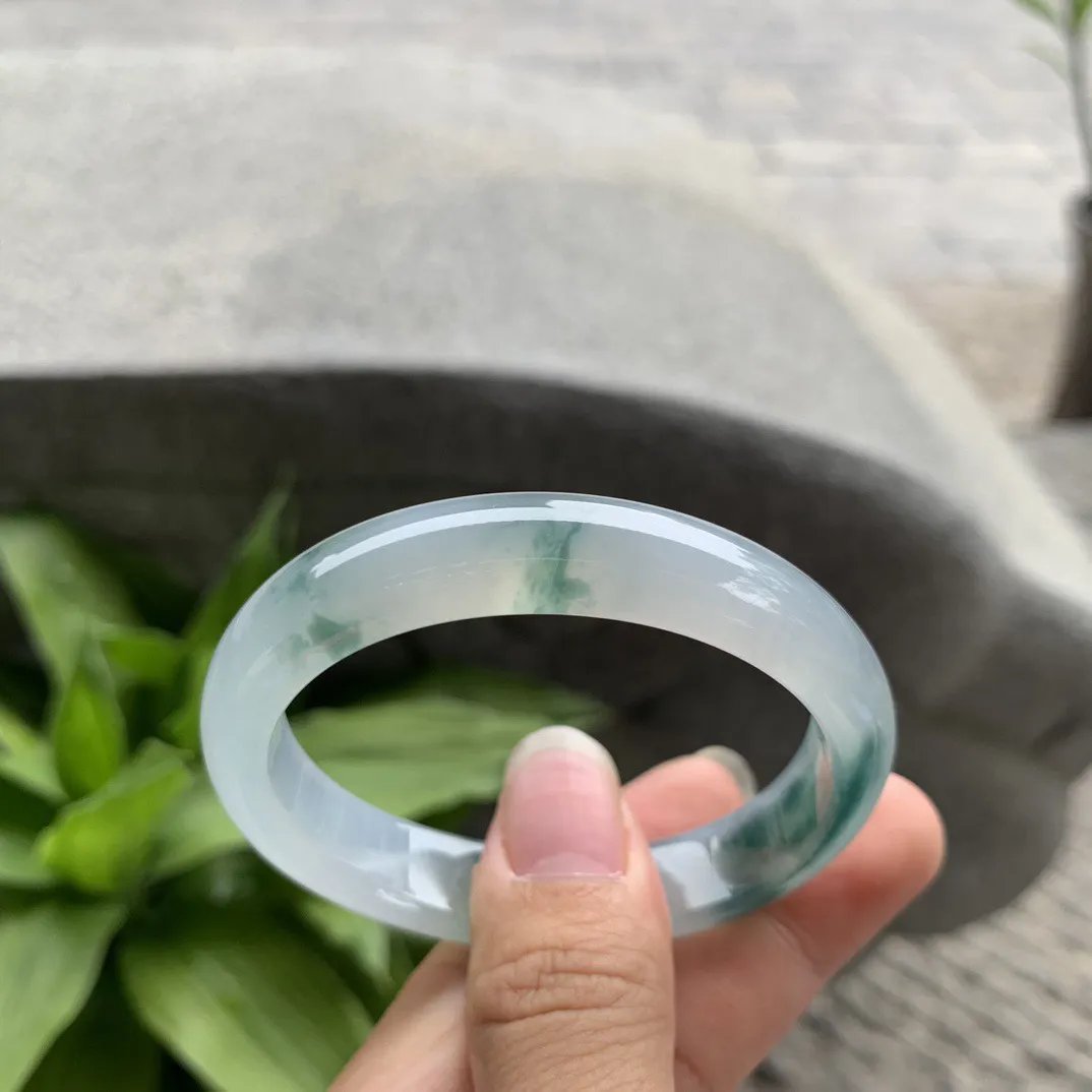 小圈口 52-44-11.3-6.8【冰种飘花贵妃手镯】贵妃52 53可戴