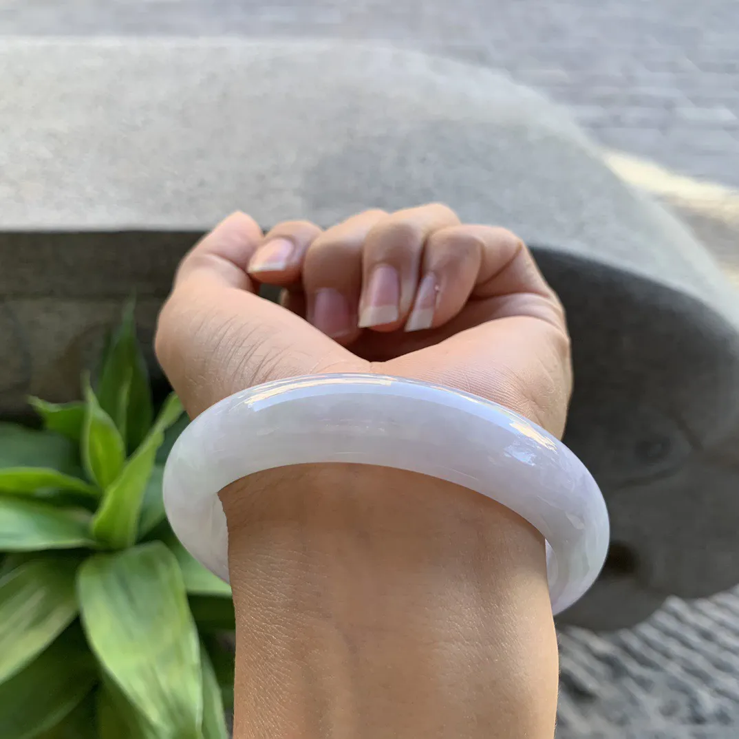 大圈口60.6-13.7-8.8 【冰淡紫正圈手镯】正圈60 61可戴