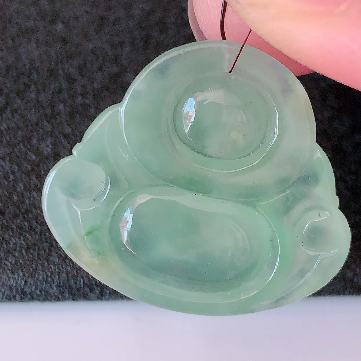 自然光实拍，冰种佛公吊坠，翡翠保平安佛公吊坠，玉质莹润，佩戴佳品，#46.7