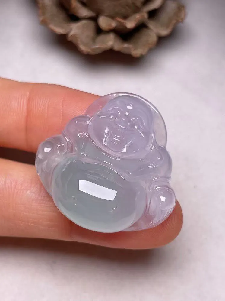 冰种【佛公】吊坠，种水好，玉质细腻 ，卖相好