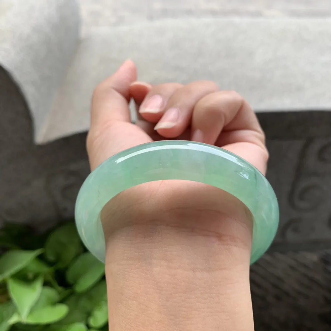 圈口 55.4-13.8-8.8  【冰果绿正圈手镯】正圈55 56可戴