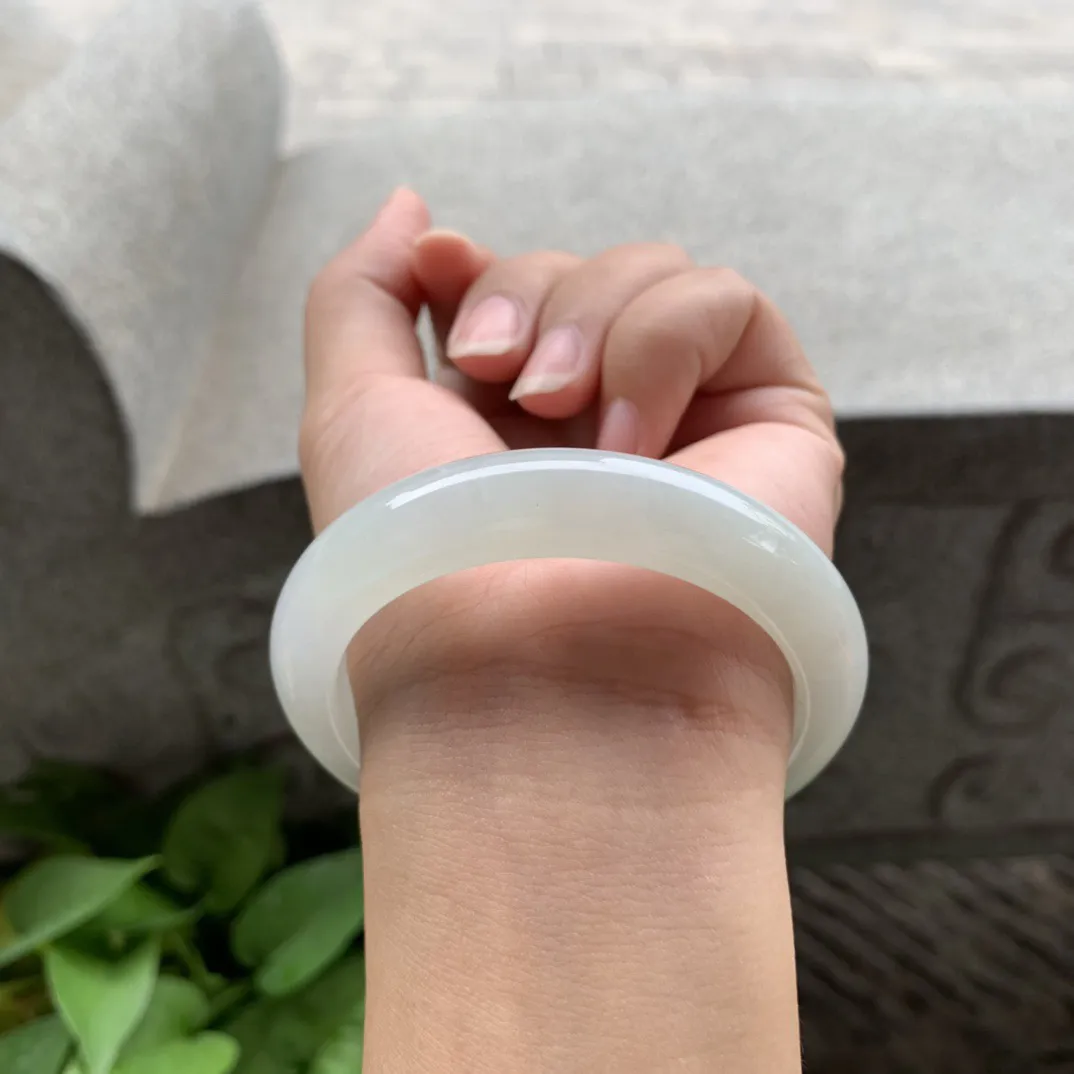 小圈口 53.7-11.8-8.6【飘阳绿正圈手镯】正圈53 54可戴