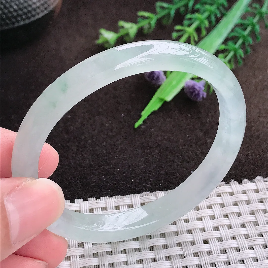 自然光55/48.8/8.5/6.5老坑冰种水胶冰晴贵妃手镯翡翠玉镯美人镯