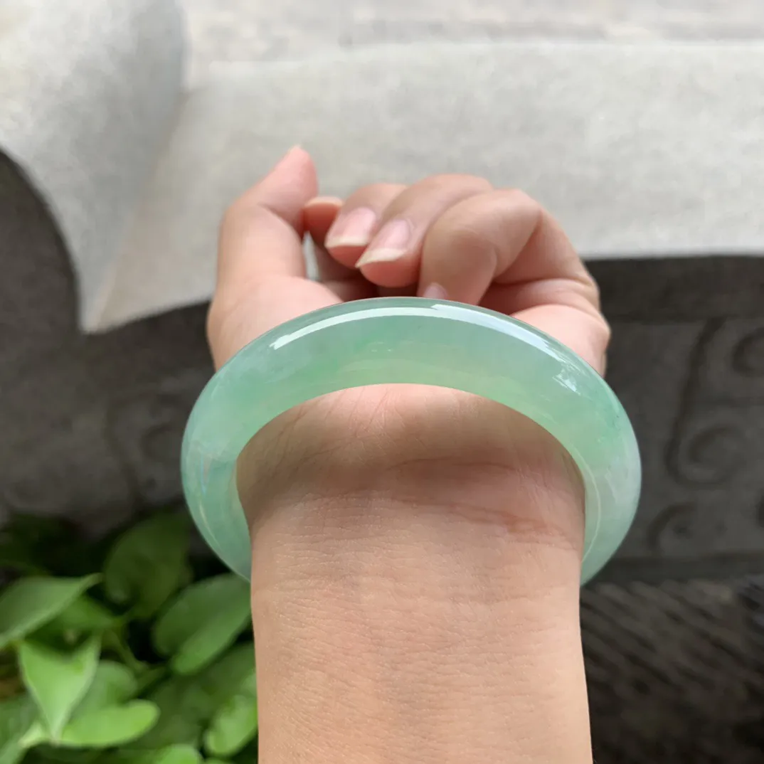 圈口 55.4-13.8-8.8  【冰果绿正圈手镯】正圈55 56可戴