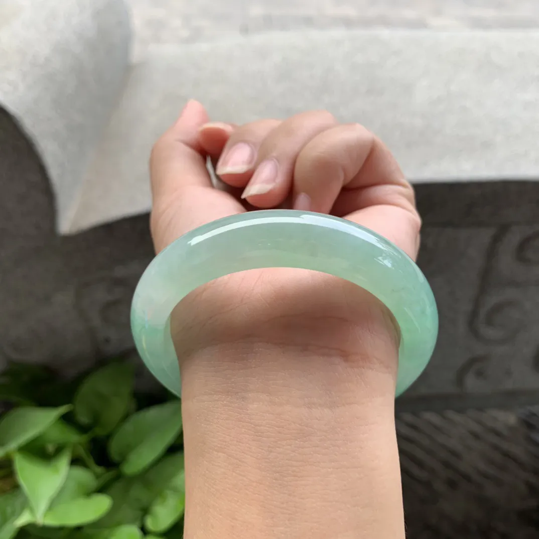 圈口 55.4-13.8-8.8  【冰果绿正圈手镯】正圈55 56可戴