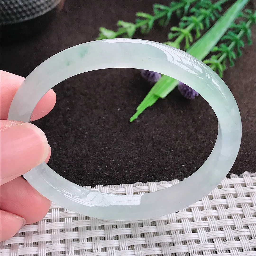 自然光55/48.8/8.5/6.5老坑冰种水胶冰晴贵妃手镯翡翠玉镯美人镯