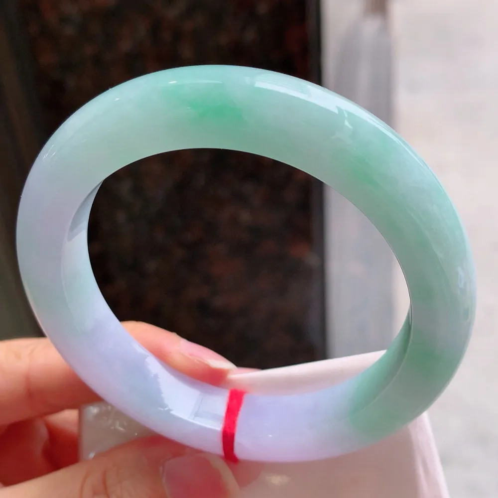 正圈满色冰春彩 无瑕 尺寸:59.5/12.5/10 色好