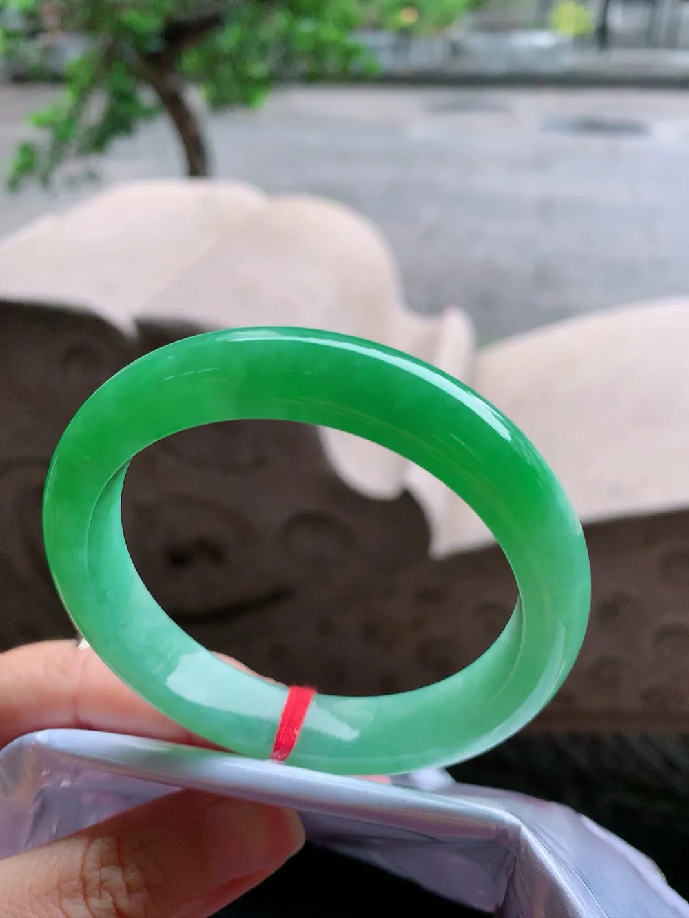 正圈一大圈阳绿 无瑕 尺寸:55.1/11.3/8.2 色阳