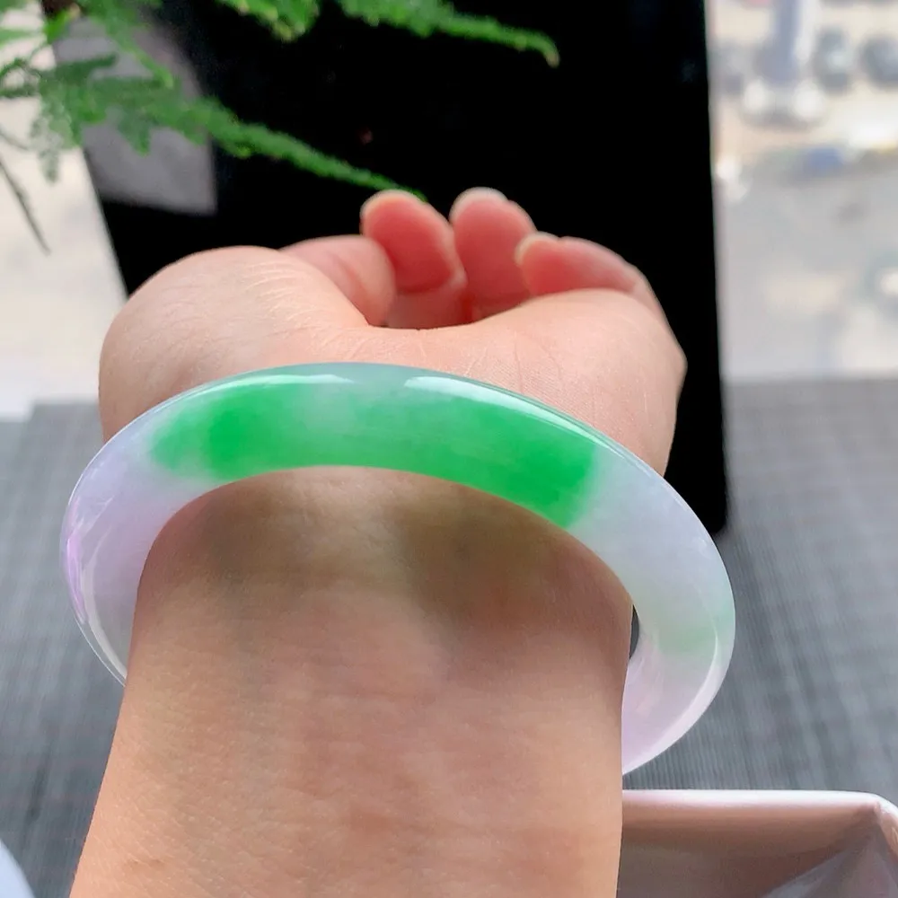 圆条冰春彩 无瑕 尺寸:52.6/9.7 色好🥰🥰