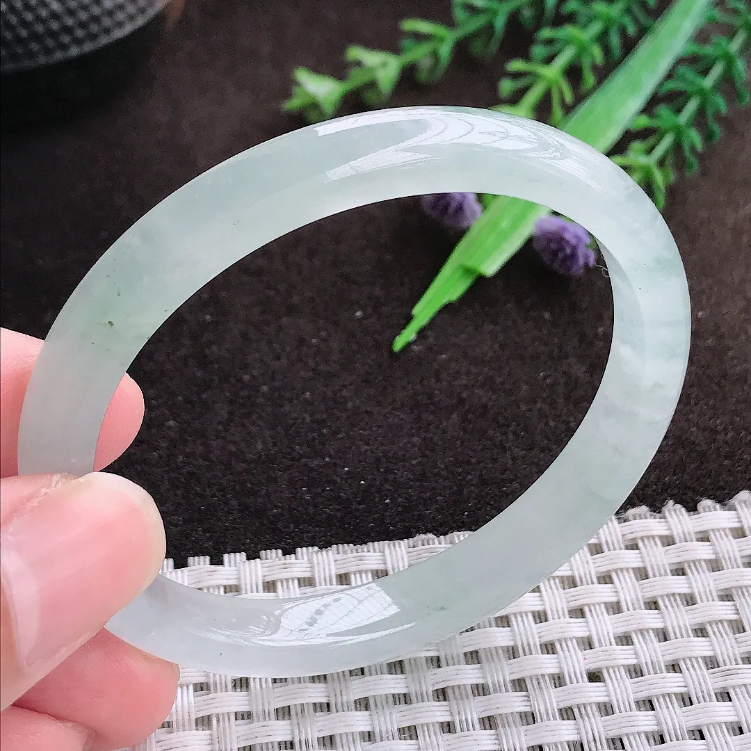 自然光55/48.8/8.5/6.5老坑冰种水胶冰晴贵妃手镯翡翠玉镯美人镯