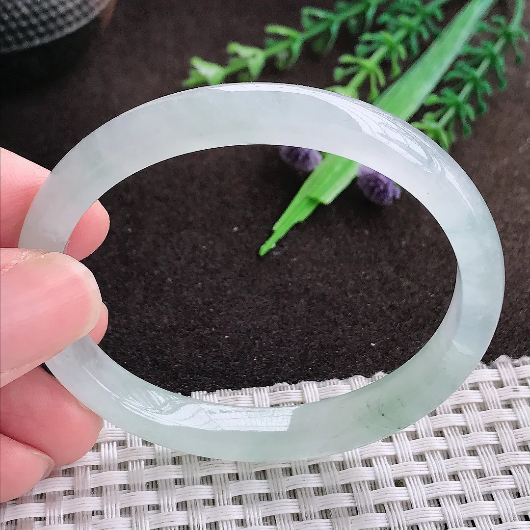 自然光55/48.8/8.5/6.5老坑冰种水胶冰晴贵妃手镯翡翠玉镯美人镯