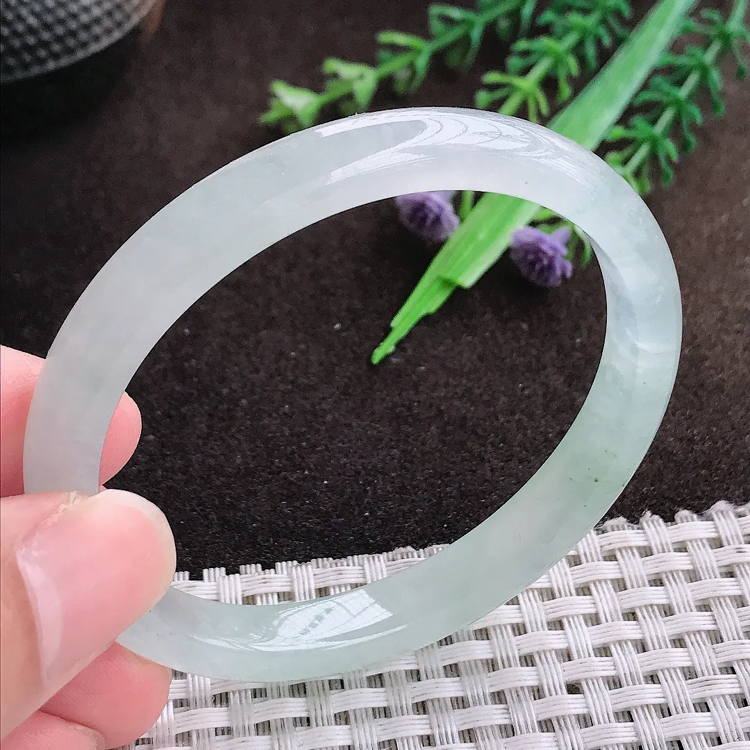 自然光55/48.8/8.5/6.5老坑冰种水胶冰晴贵妃手镯翡翠玉镯美人镯