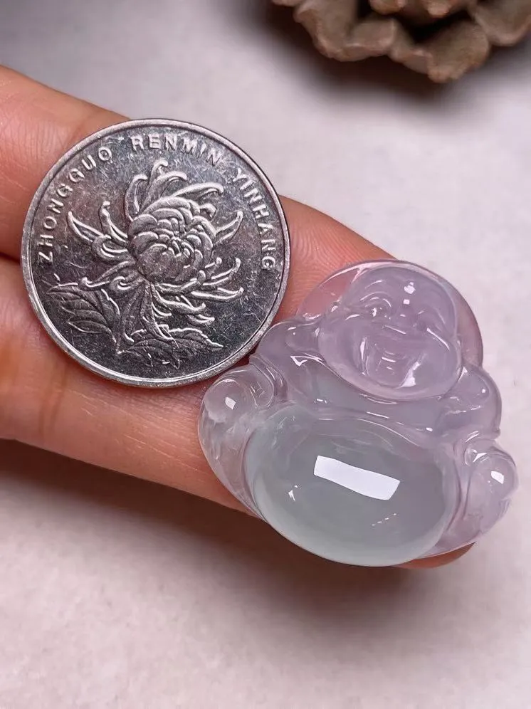 冰种【佛公】吊坠，种水好，玉质细腻 ，卖相好