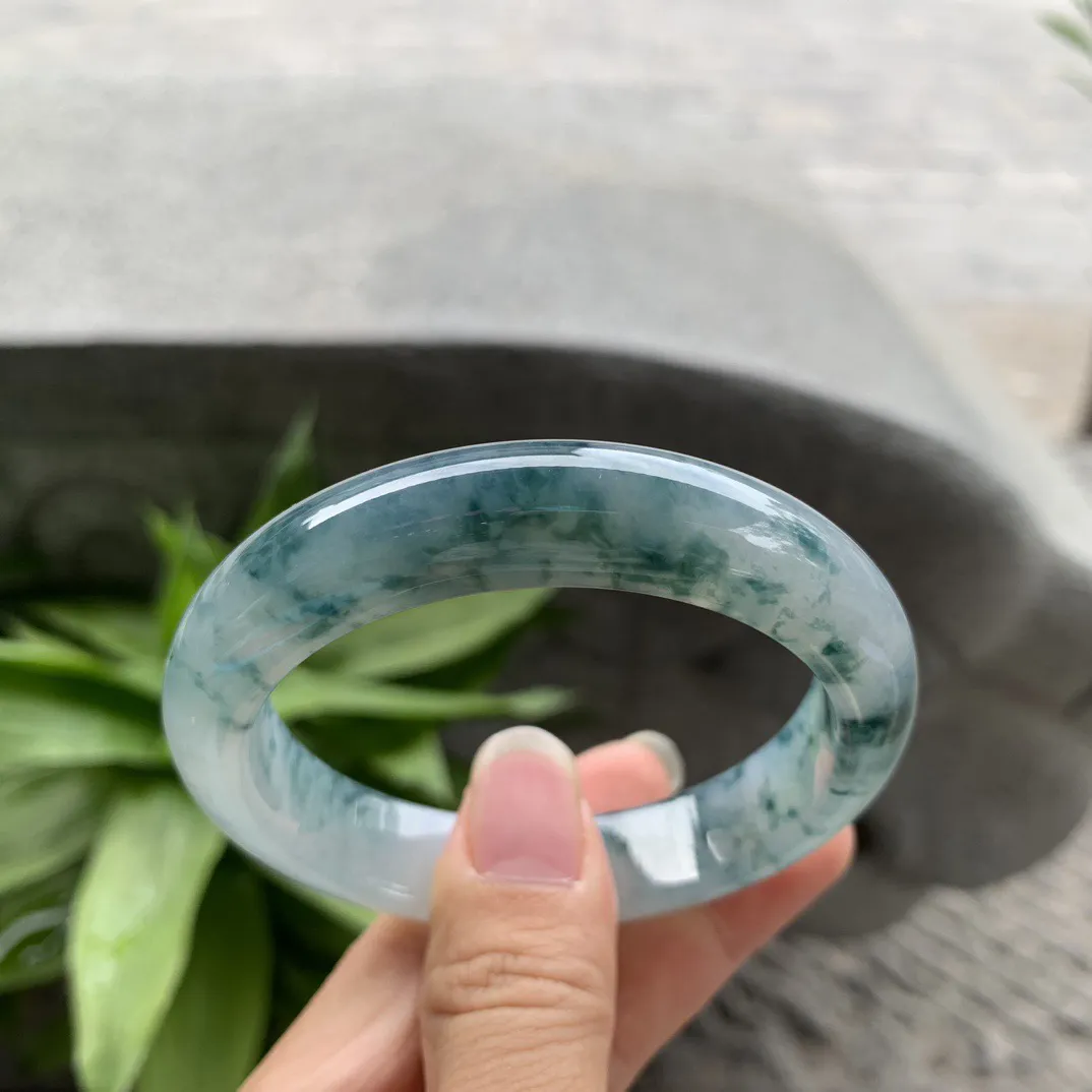 圈口54.7-12.7-8.5 【冰飘花正圈手镯】正圈 54 55可戴