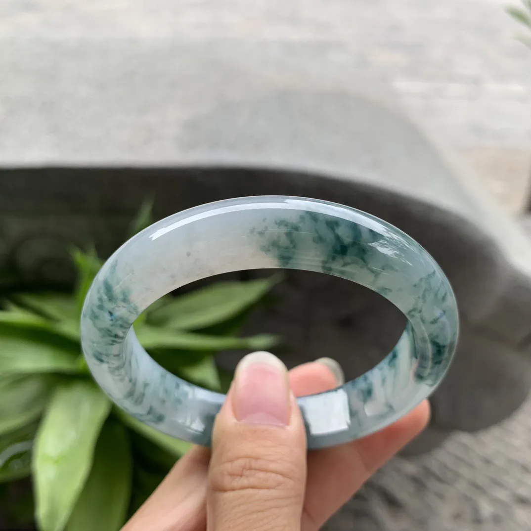 圈口54.7-12.7-8.5 【冰飘花正圈手镯】正圈 54 55可戴