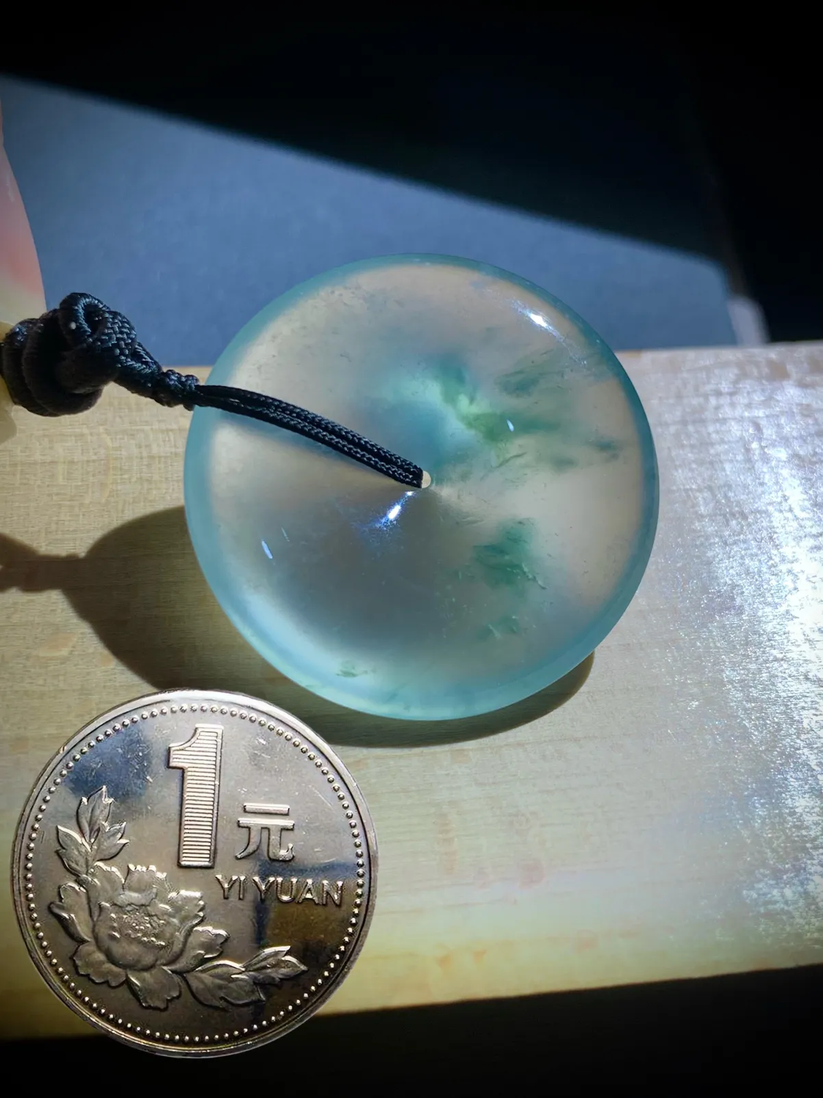 飘花平安扣子，28.5-5.5mm，