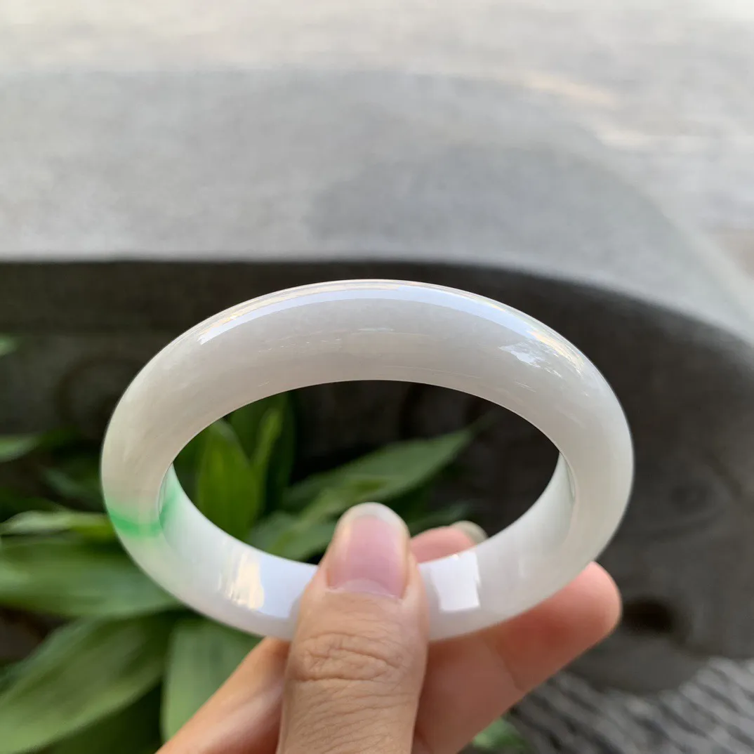 圈口 54.8-12.5-8.8【飘阳绿正圈手镯】正圈54 55可戴