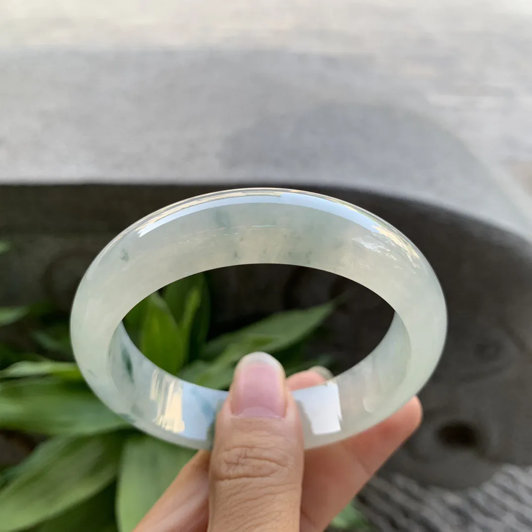 圈口 57.3-14.8-8.5【高冰飘花正圈手镯】正圈57 58可戴