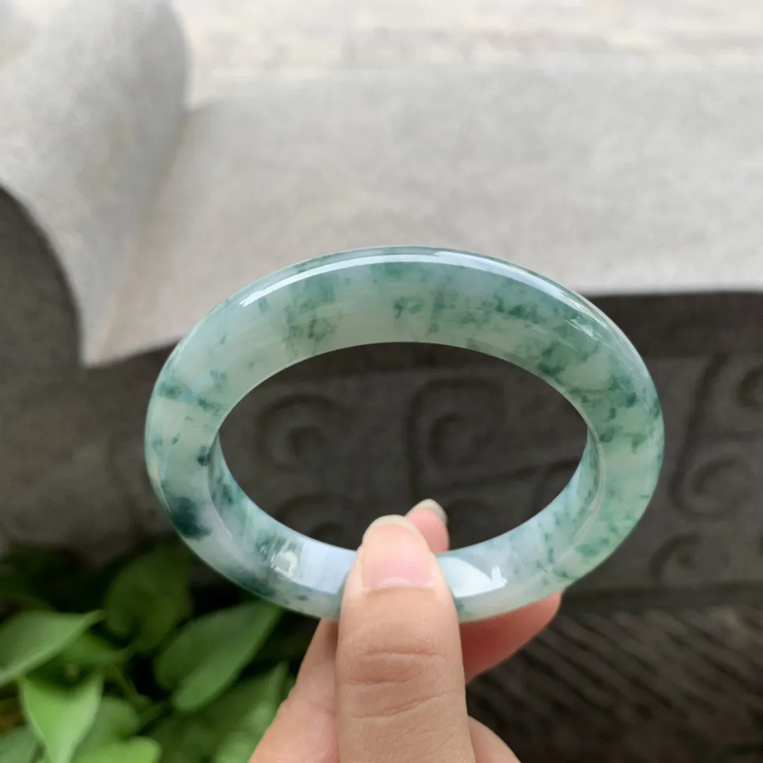 圈口54.8-10.5-9.6 【飘花正圈手镯】正圈54 55可戴