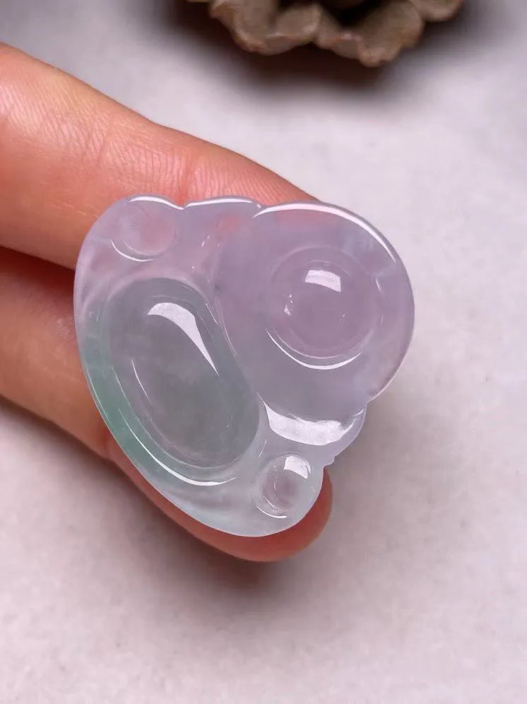 冰种【佛公】吊坠，种水好，玉质细腻 ，卖相好