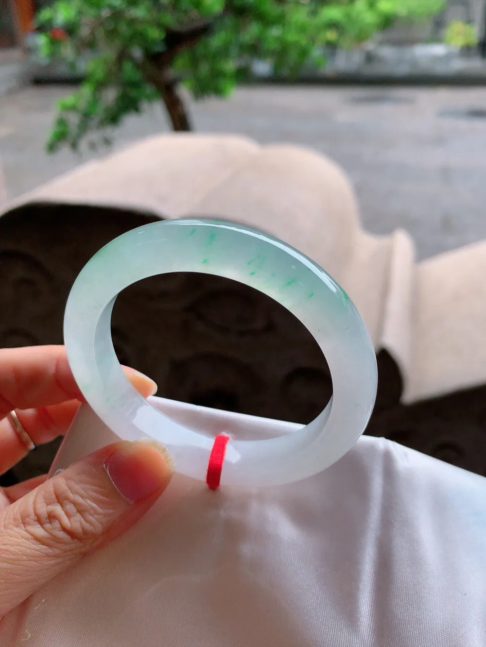 正圈高冰绿花 无瑕 尺寸:51.7/11.7/8.7 荧光闪闪🥰🥰