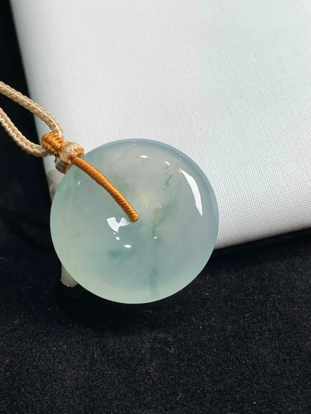 冰种飘花平安扣，平平安安