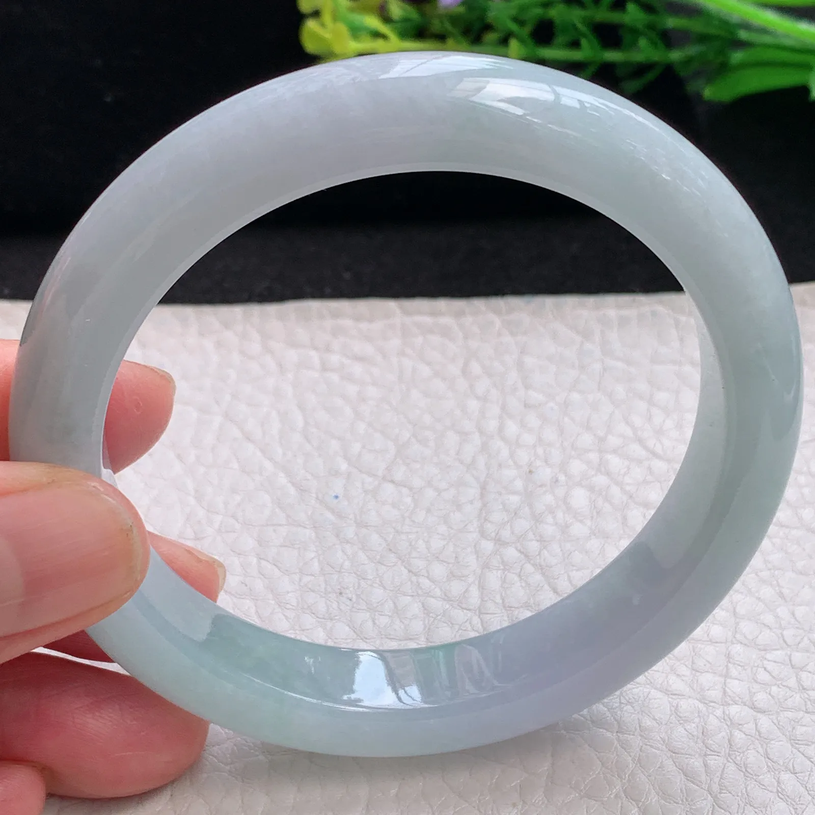 js大圈口60*11.5*8.8平安镯 缅甸翡翠a货清新自然宽边玉手镯 玉手环