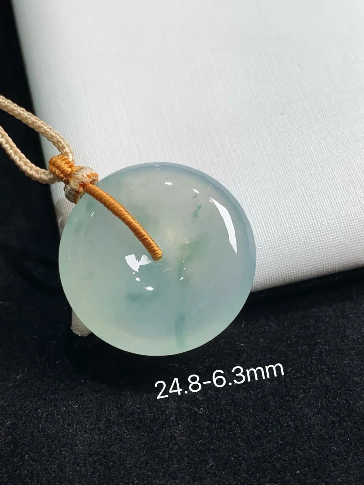 冰种飘花平安扣，平平安安