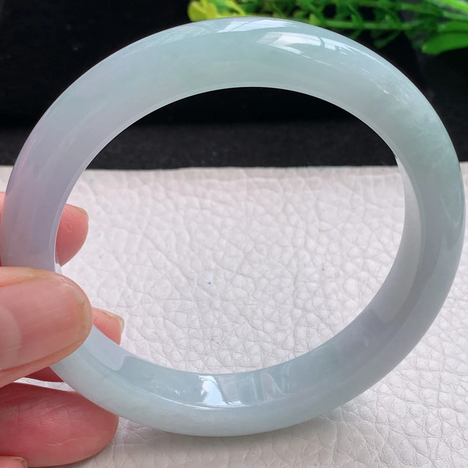 js大圈口60*11.5*8.8平安镯 缅甸翡翠a货清新自然宽边玉手镯 玉手环