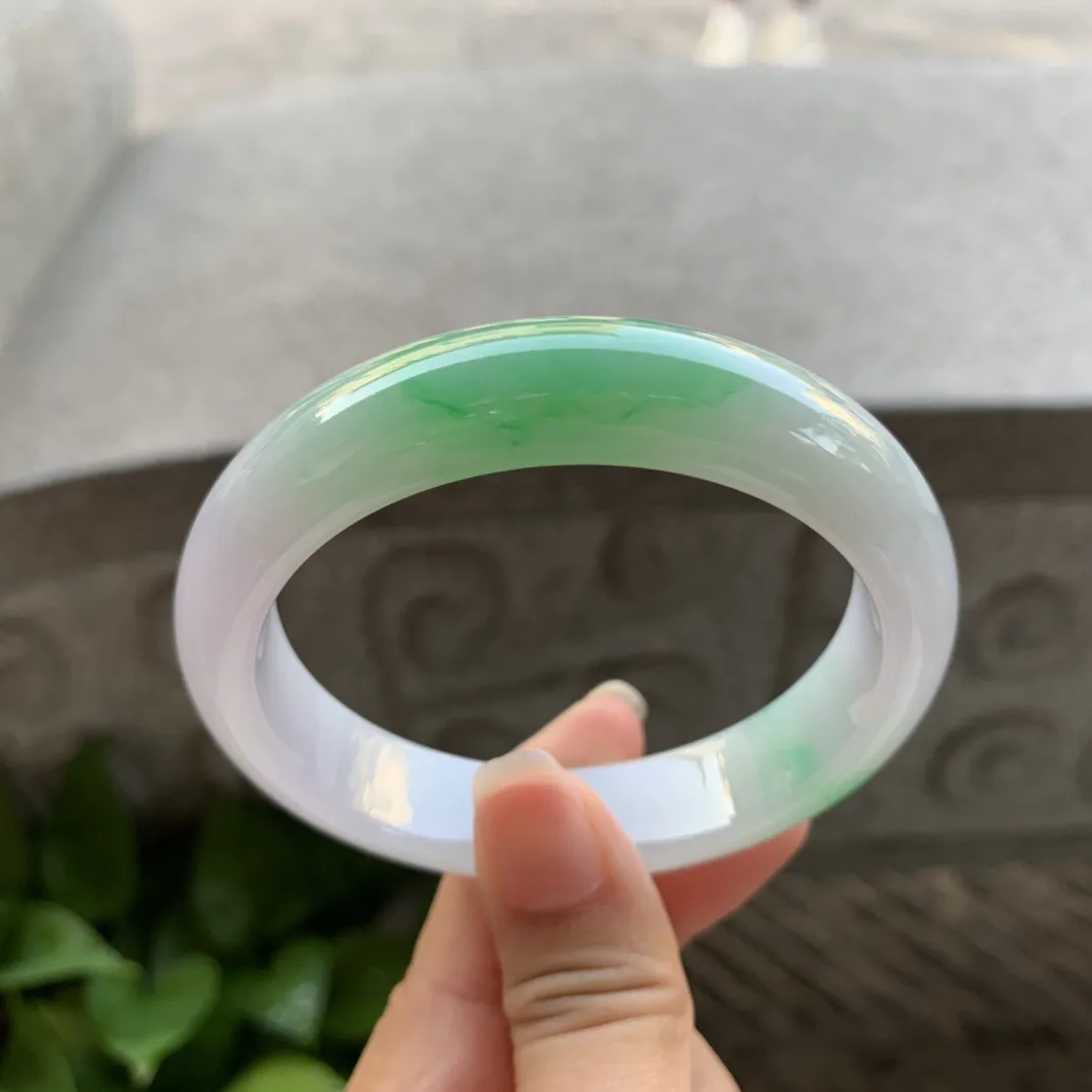 圈口57.2-13-8.6 【飘阳绿正圈手镯】正圈57 58可戴