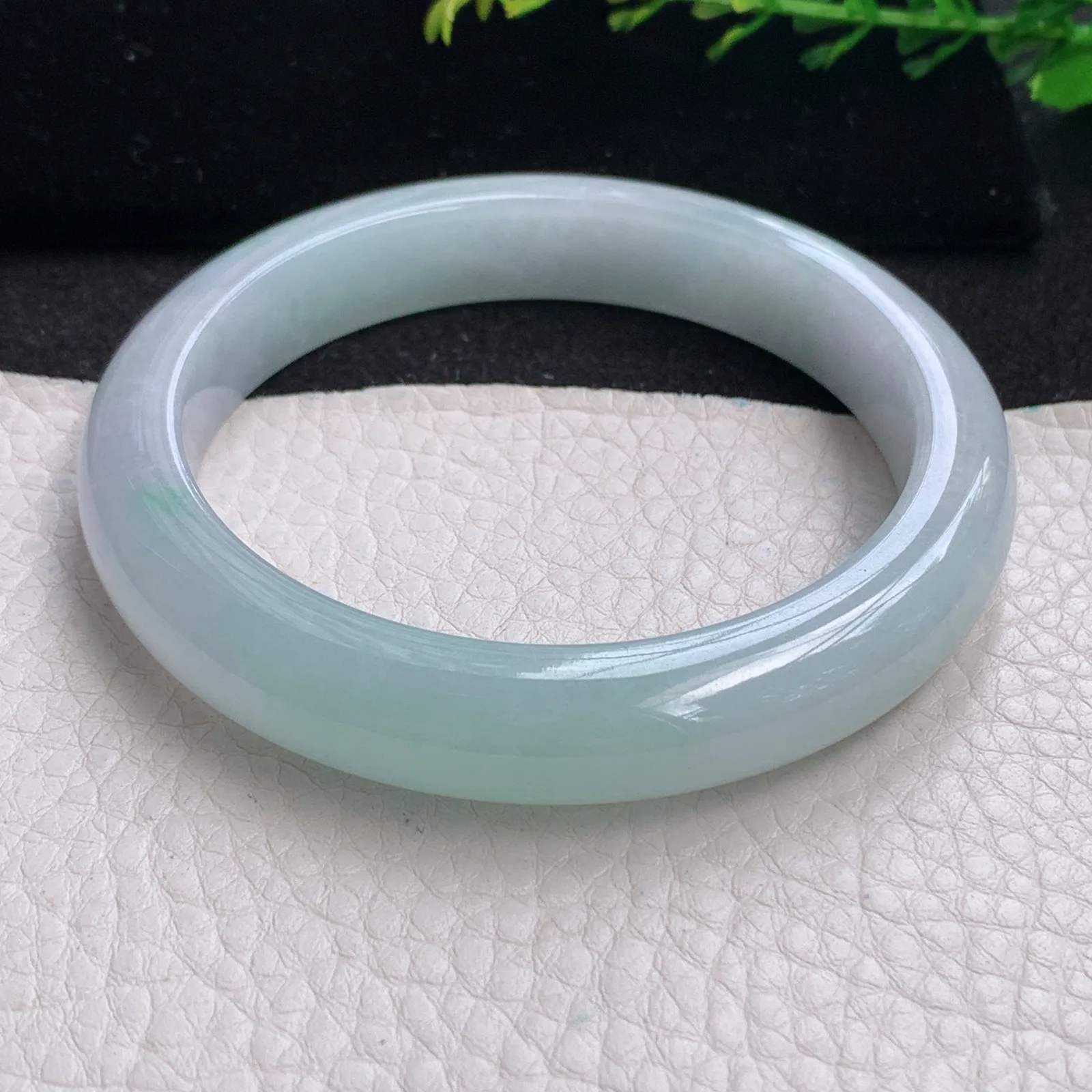 js大圈口60*11.5*8.8平安镯 缅甸翡翠a货清新自然宽边玉手镯 玉手环