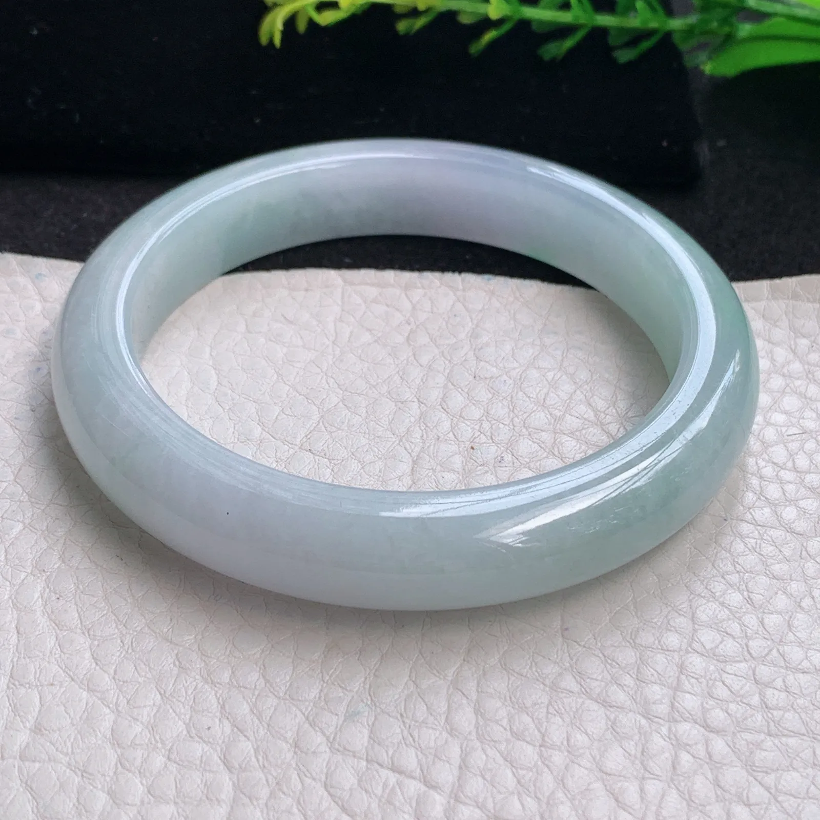 js大圈口60*11.5*8.8平安镯 缅甸翡翠a货清新自然宽边玉手镯 玉手环