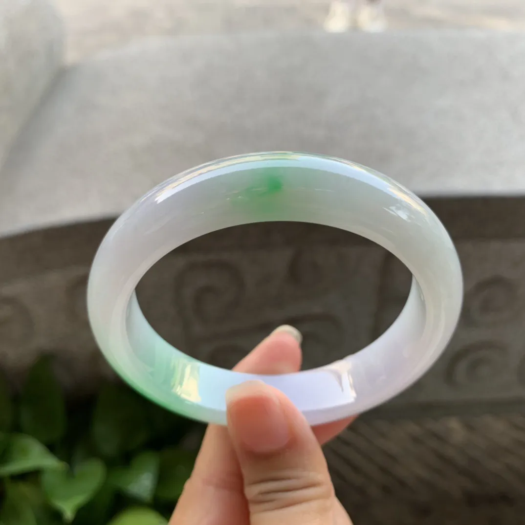 圈口57.2-13-8.6 【飘阳绿正圈手镯】正圈57 58可戴