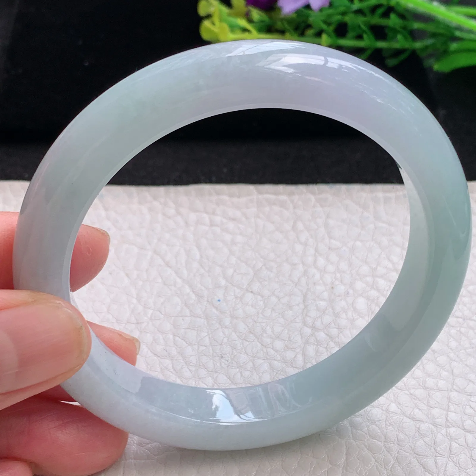 js大圈口60*11.5*8.8平安镯 缅甸翡翠a货清新自然宽边玉手镯 玉手环