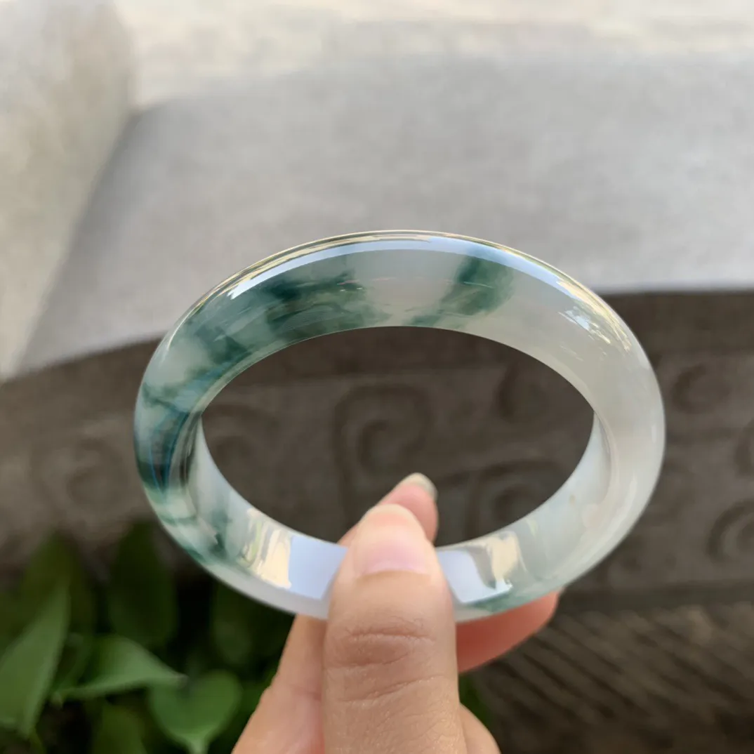 圈口55.5-12.3-8 【冰飘花正圈手镯】正圈55 56可戴